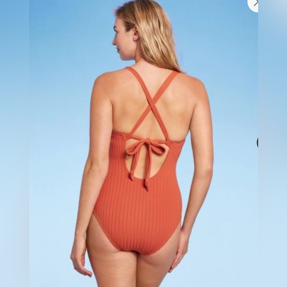 Women's Wide Ribbed Ring Medium Coverage One Piece Swimsuit - Kona Sol P… - Picture 2 of 11